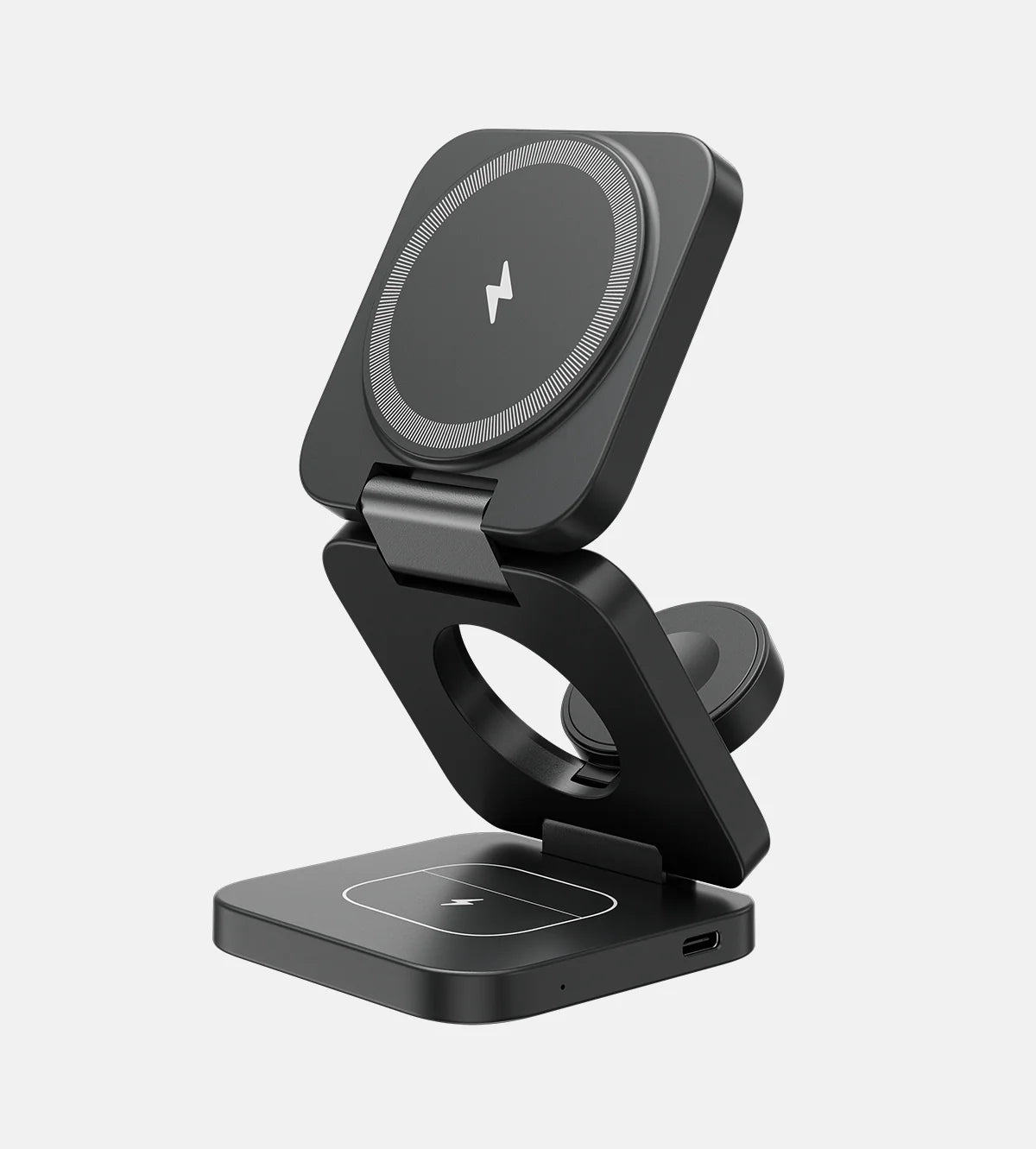 Foldable 3-in-1 Magnetic Wireless Charging Dock for iPhone, Apple Watch, AirPods Pro