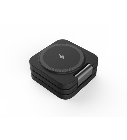 Foldable 3-in-1 Magnetic Wireless Charging Dock for iPhone, Apple Watch, AirPods Pro