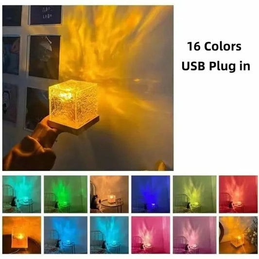 De Spirit Of Light Dynamic Water Ripple Night Light De Spirit Of Light Ambient Lighting Children's Night Light Home Decor LED Light Night Light Relaxation Light Sleep Aid Water Ripple Effect